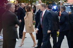 Melania Trump walks into New York City polling station, November 8, 2016